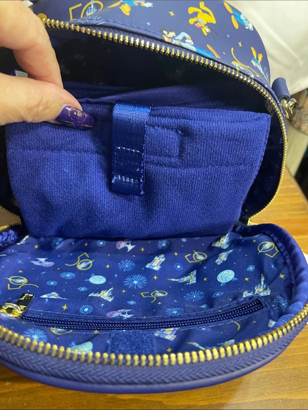 Disney Parks Loungefly 50th Anniversary Edition Crossbody Pin Bag BNWT